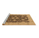 Sideview of Machine Washable Oriental Brown Traditional Rug, wshurb490brn