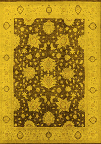 Oriental Yellow Traditional Rug, urb490yw
