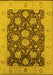 Oriental Yellow Traditional Rug, urb490yw