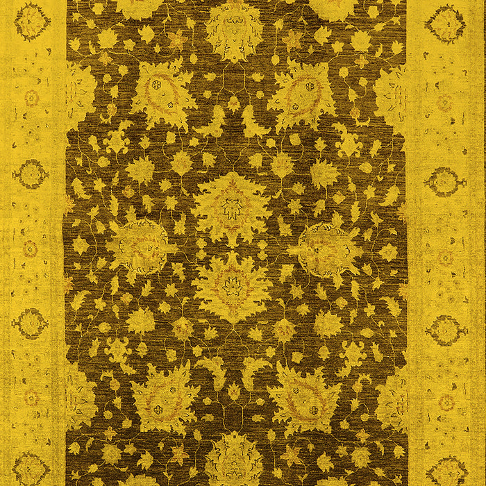 Oriental Yellow Traditional Rug, urb490yw