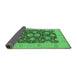 Sideview of Oriental Emerald Green Traditional Rug, urb490emgrn