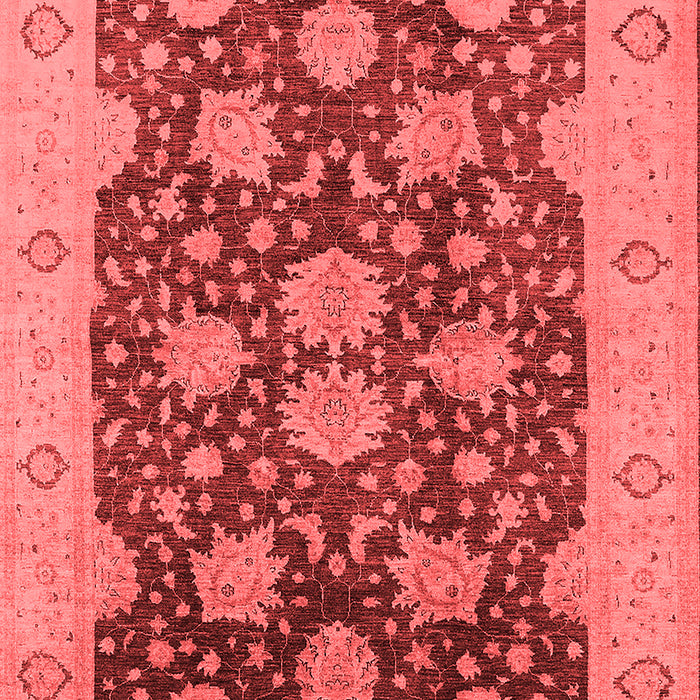 Machine Washable Oriental Red Traditional Rug, wshurb490red