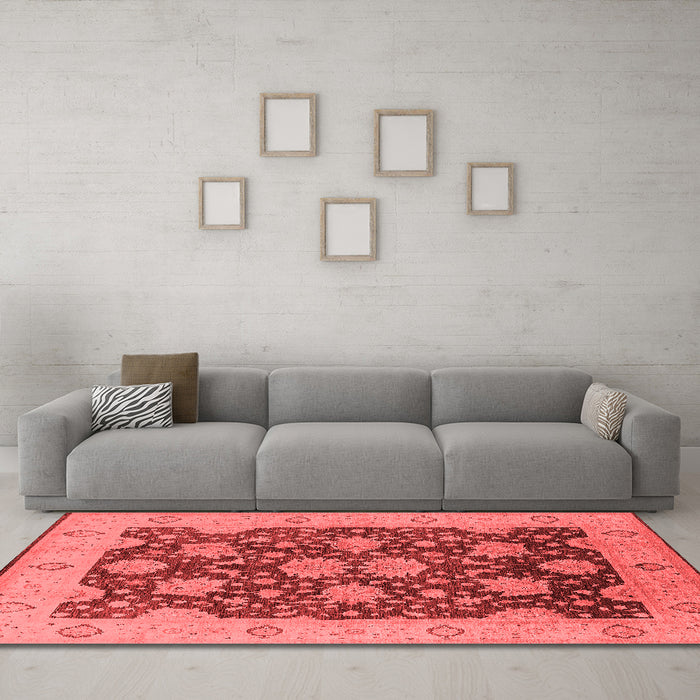 Traditional Red Washable Rugs
