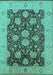 Oriental Turquoise Traditional Rug, urb490turq