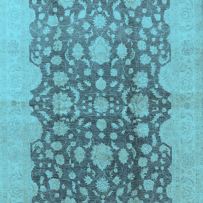 Oriental Light Blue Traditional Rug, urb491lblu