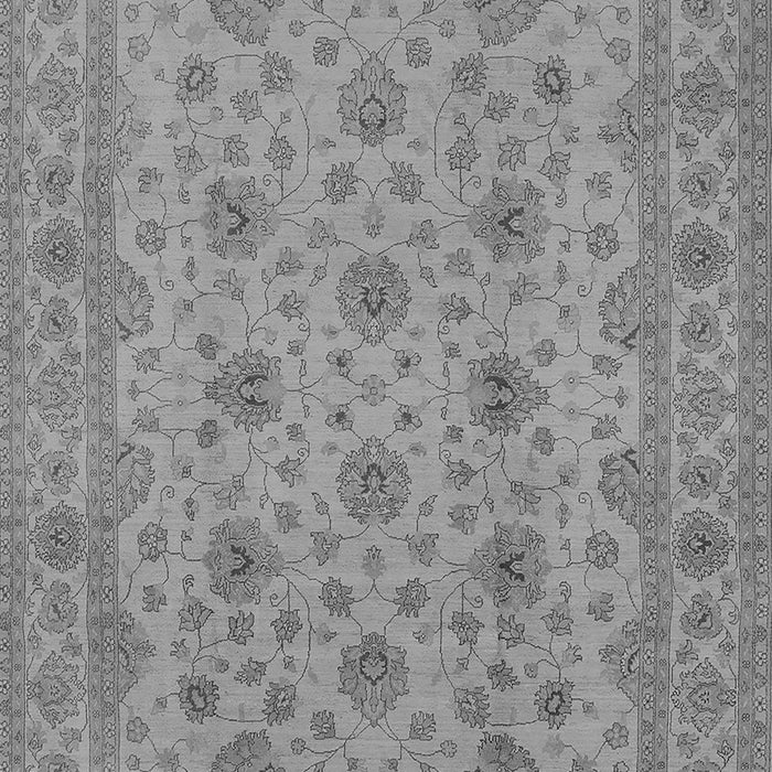 Machine Washable Oriental Gray Traditional Rug, wshurb492gry