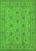 Oriental Green Traditional Rug, urb492grn