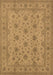 Machine Washable Oriental Brown Traditional Rug, wshurb492brn