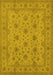 Oriental Yellow Traditional Rug, urb492yw