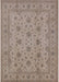 Machine Washable Industrial Modern Dark Almond Brown Rug, wshurb492