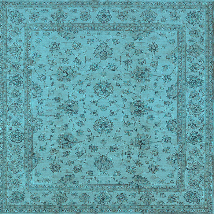 Square Oriental Light Blue Traditional Rug, urb492lblu