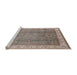 Sideview of Machine Washable Industrial Modern Rosy Brown Pink Rug, wshurb493