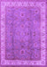 Machine Washable Oriental Purple Traditional Area Rugs, wshurb493pur