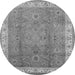 Round Oriental Gray Traditional Rug, urb493gry