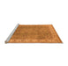 Sideview of Machine Washable Oriental Orange Traditional Area Rugs, wshurb493org