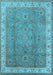 Oriental Light Blue Traditional Rug, urb493lblu