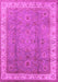 Machine Washable Oriental Pink Traditional Rug, wshurb493pnk