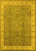 Oriental Yellow Traditional Rug, urb493yw