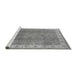 Sideview of Machine Washable Oriental Gray Traditional Rug, wshurb493gry