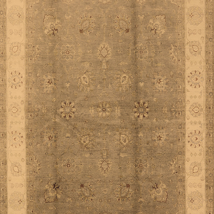 Machine Washable Oriental Brown Industrial Rug, wshurb494brn