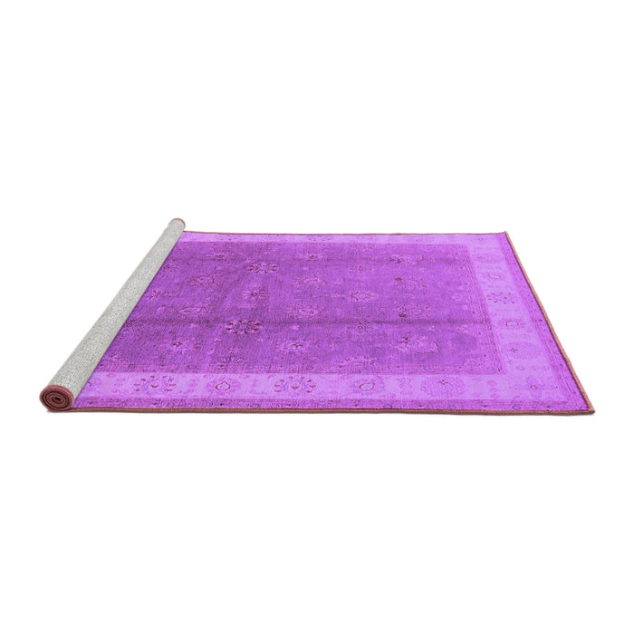 Sideview of Machine Washable Oriental Purple Industrial Area Rugs, wshurb494pur