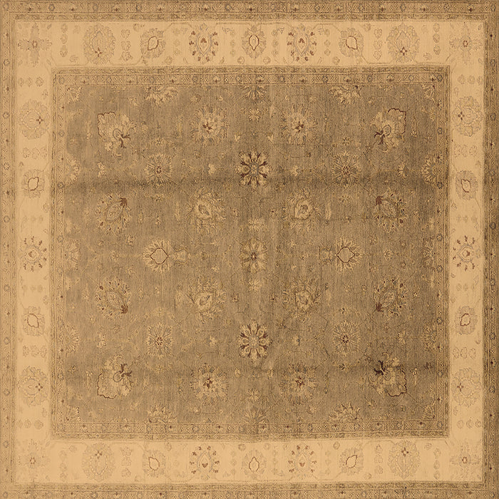Square Oriental Brown Industrial Rug, urb494brn