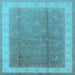 Square Oriental Light Blue Industrial Rug, urb494lblu