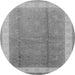 Round Oriental Gray Industrial Rug, urb494gry