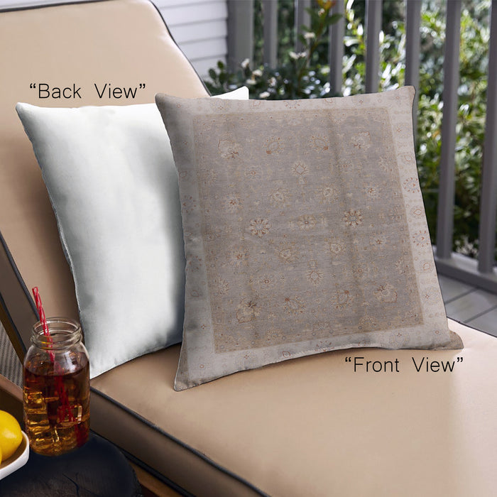 Front View of Mid-Century Modern Urban Square Dark Almond Brown Throw Pillow, 18 inch by 18 inch, pwurb494