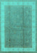 Oriental Turquoise Industrial Rug, urb494turq