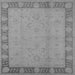 Square Machine Washable Oriental Gray Traditional Rug, wshurb495gry