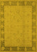 Oriental Yellow Traditional Rug, urb495yw