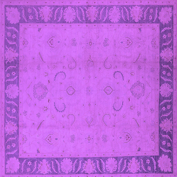 Square Oriental Purple Traditional Rug, urb495pur