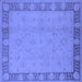 Square Oriental Blue Traditional Rug, urb495blu