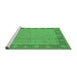 Sideview of Machine Washable Oriental Emerald Green Traditional Area Rugs, wshurb495emgrn