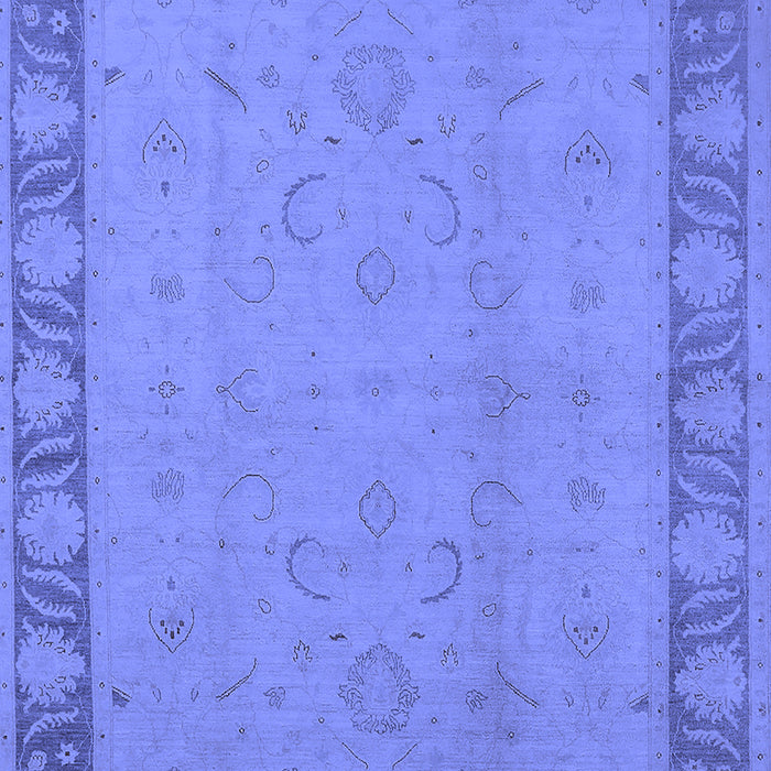 Machine Washable Oriental Blue Traditional Rug, wshurb495blu