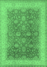 Oriental Emerald Green Traditional Rug, urb496emgrn