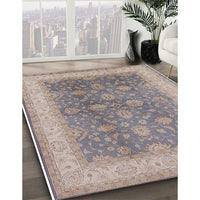 Mid-Century Modern Rose Purple Oriental Rug, urb496