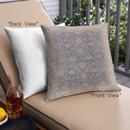 Front View of Mid-Century Modern Urban Square Rose Dust Purple Throw Pillow, 18 inch by 18 inch, pwurb496