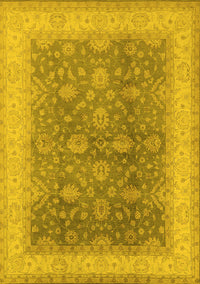 Oriental Yellow Traditional Rug, urb496yw