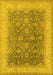 Oriental Yellow Traditional Rug, urb496yw