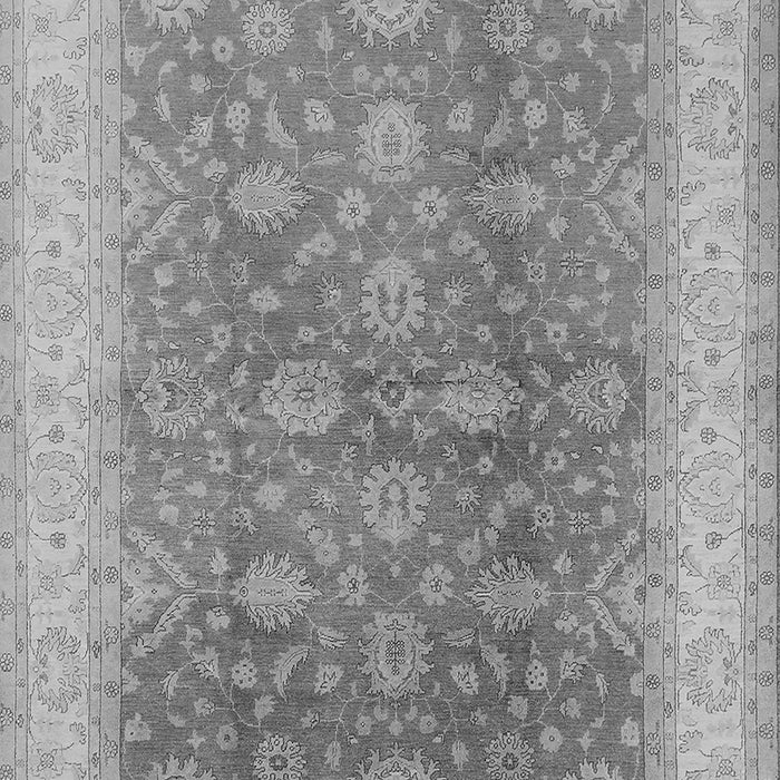 Machine Washable Oriental Gray Traditional Rug, wshurb496gry