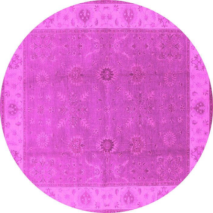 Round Oriental Pink Traditional Rug, urb497pnk