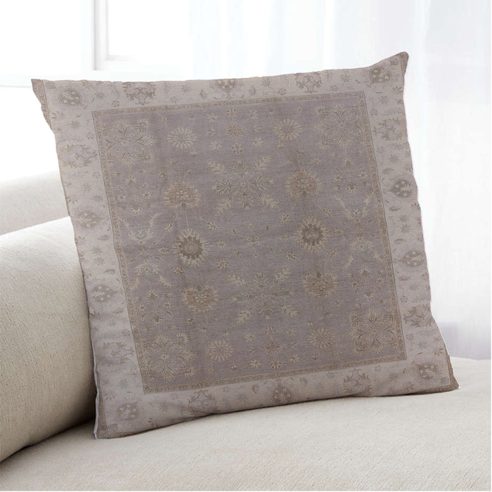 Lifestyle Image of Mid-Century Modern Urban Square Dark Almond Brown Throw Pillow, 18 inch by 18 inch, pwurb497