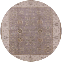 Round Machine Washable Industrial Modern Dark Almond Brown Rug, wshurb497