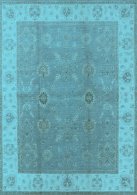 Oriental Light Blue Traditional Rug, urb497lblu