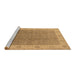 Sideview of Machine Washable Oriental Brown Traditional Rug, wshurb497brn