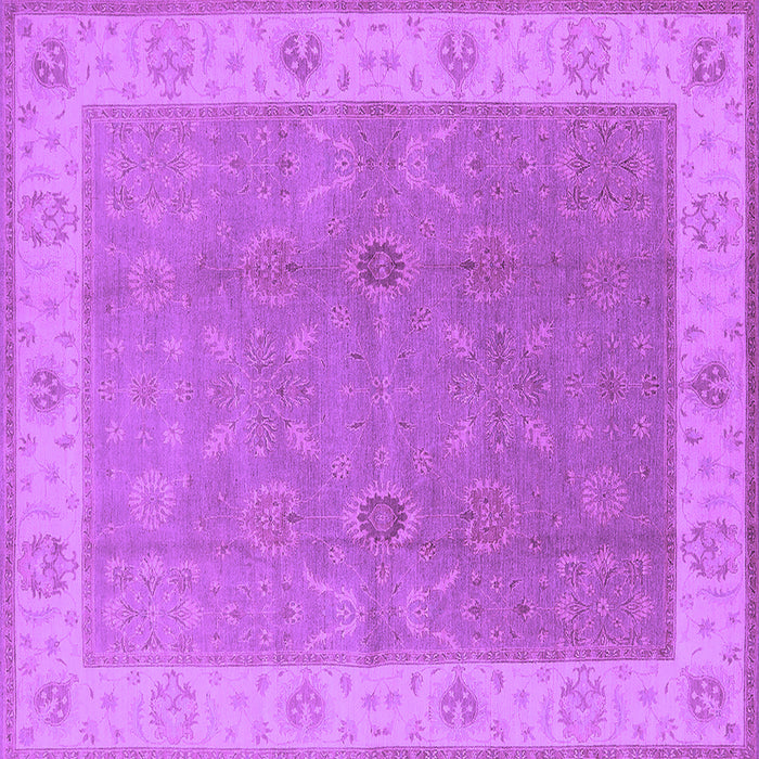 Square Oriental Purple Traditional Rug, urb497pur