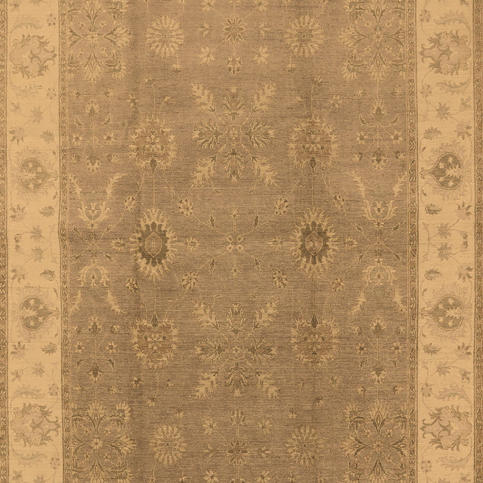 Machine Washable Oriental Brown Traditional Rug, wshurb497brn