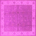 Square Oriental Pink Traditional Rug, urb497pnk